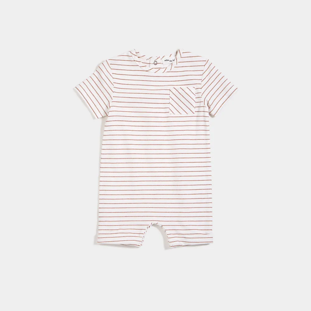 Sandstone Dobby Striped Playsuit