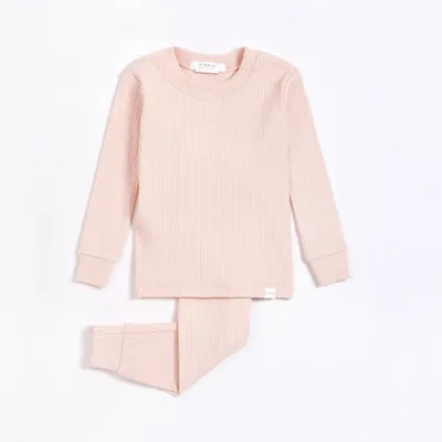 Blush Modal Rib Infant PJ Set