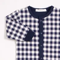 Navy Gingham Printed Sleeper