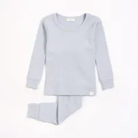 Pearl Blue Modal Rib Infant PJ Set