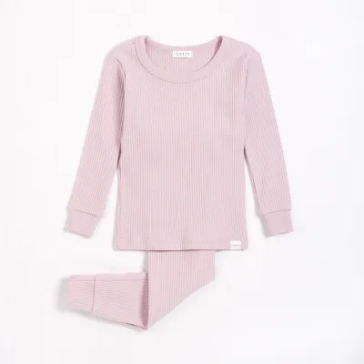 Lavender Modal Rib Infant PJ Set