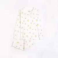 Easter Egg Print on Off-White Infant PJ Set