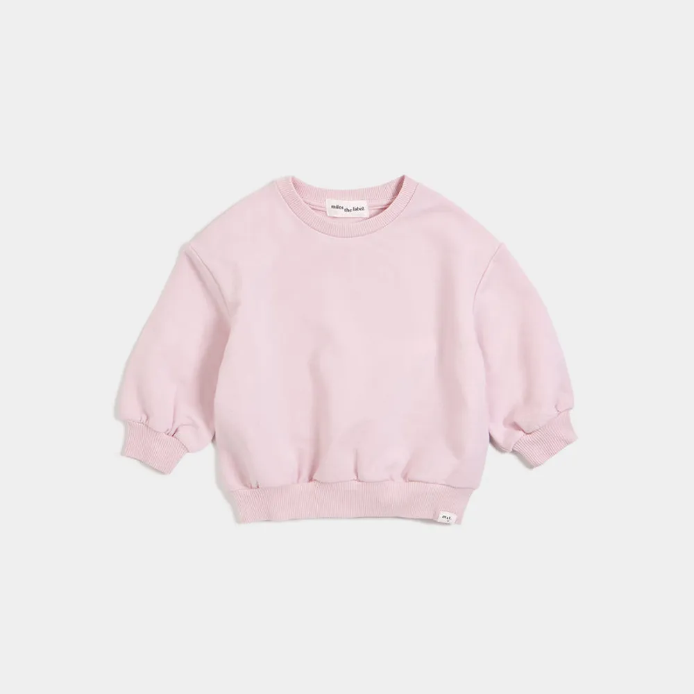 "Miles Basics" Cloudy Pink Puff Sweatshirt