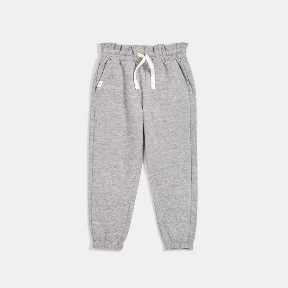 "Miles Basics" Heather Grey Ruffle Jogger