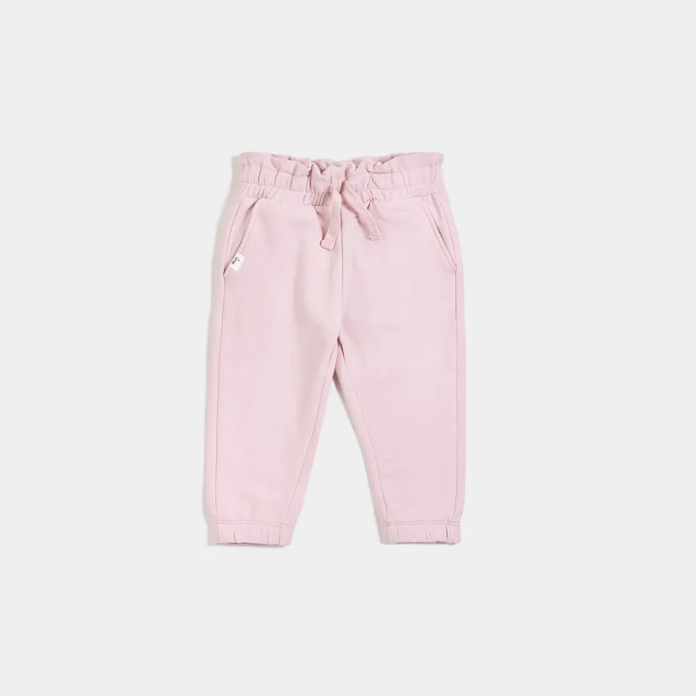 "Miles Basics" Cloudy Pink Ruffle Jogger