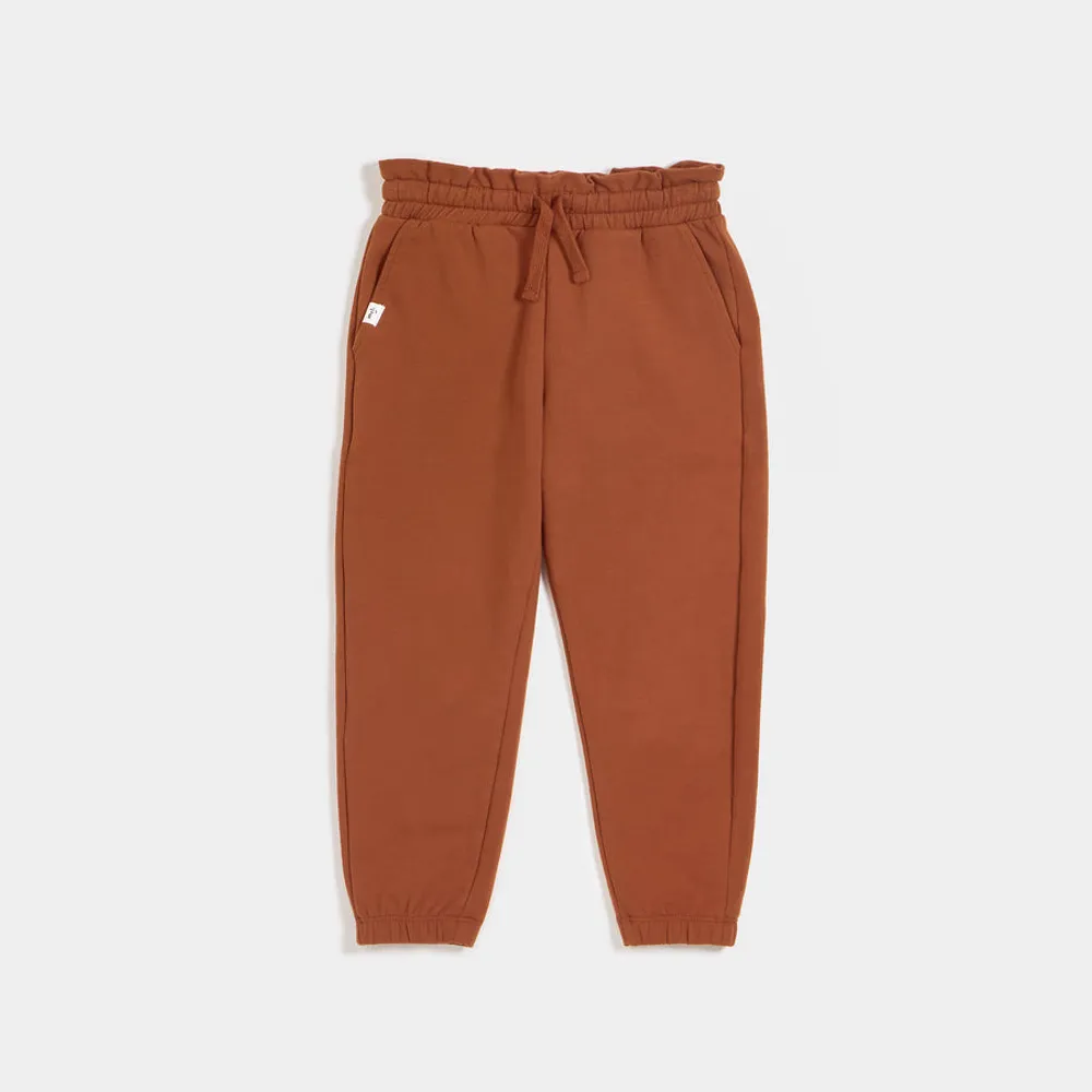 "Miles Basics" Sandstone Ruffle Jogger