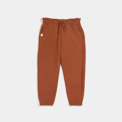 "Miles Basics" Sandstone Ruffle Jogger