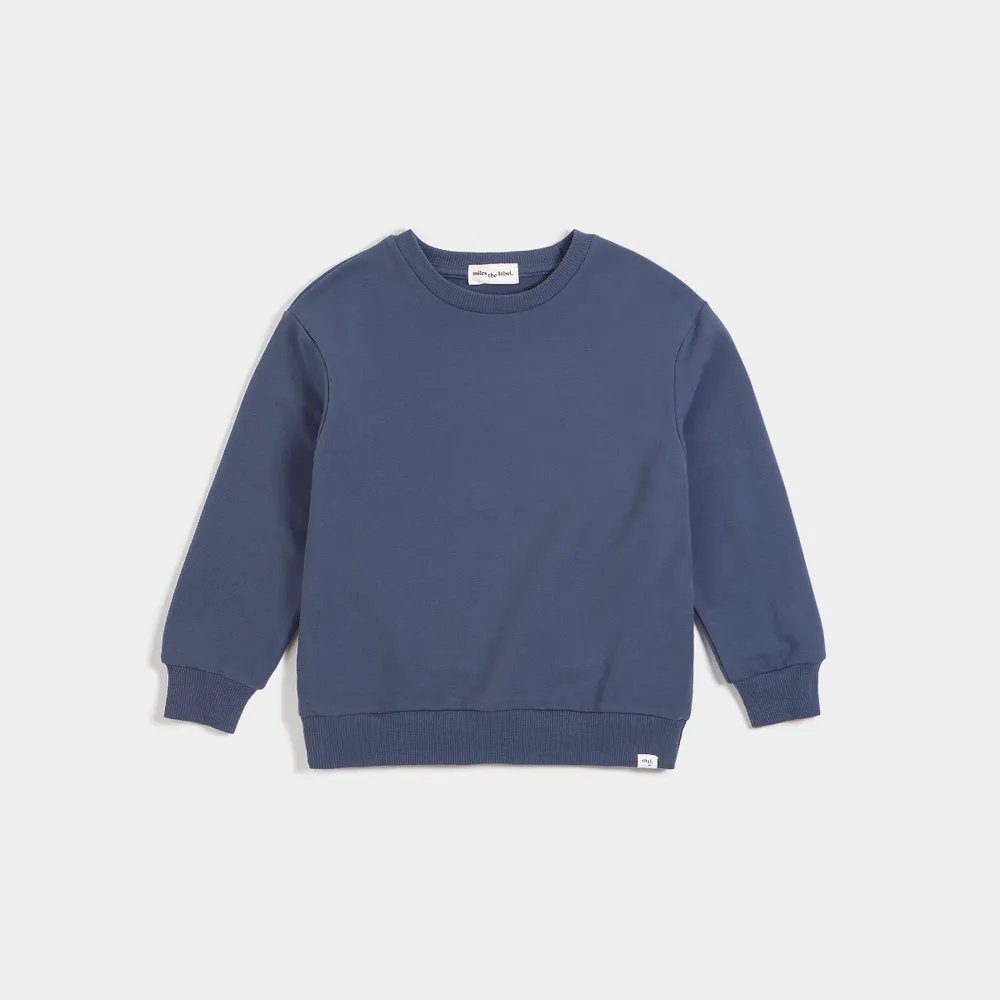 "Miles Basics" Vintage Blue Sweatshirt