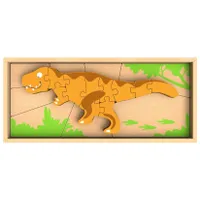 Dino Skeleton Puzzles - Double Sided Dinosaur Fun