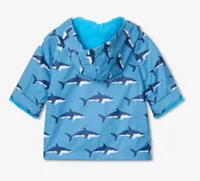 Swimming Sharks Colour Changing Baby Raincoat