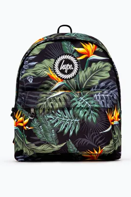 KHAKI & YELLOW TROPICAL BACKPACK