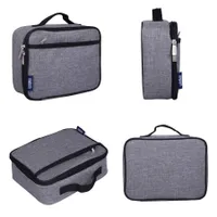 Gray Tweed Lunch Box