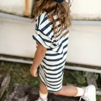 STRIPED DRESS, GIRL