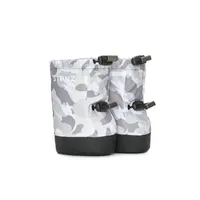 Baby Booties - Camo Print - White Light Grey