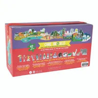 60PC GIANT FLOOR PUZZLE WITH POP OUT PIECES - ONE WORLD