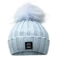 Vegan Fur Pompom Light Blue