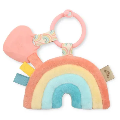 Itzy Pal™ Plush + Teether (Rainbow)