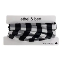 Infinity Scarf - Black and White Buffalo Plaid