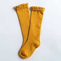 Marigold Yellow Lace Top Knee Highs