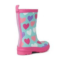 Colourful Hearts Matte Rain Boots