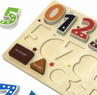 Number and Shape Puzzle Toddler Learning Puzzle Shape Sorter