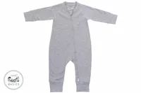 Basics Bamboo Cotton Long Sleeve Romper - Grey Dawn