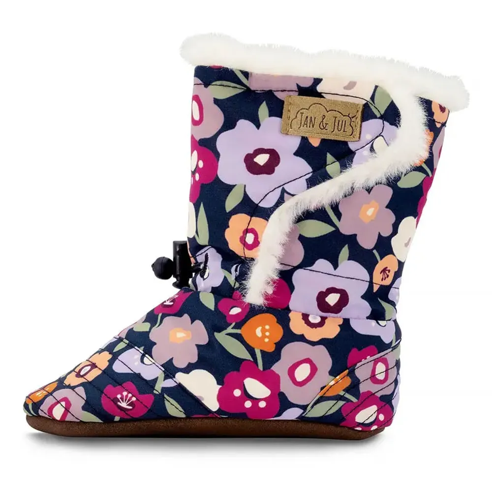 Stay-Put Winter Booties | Flowers