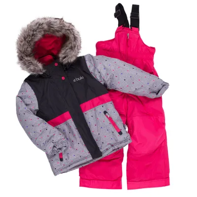 Dots Grey/Pink Snowsuit