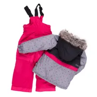 Dots Grey/Pink Snowsuit