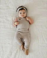 Corduroy Ruffle Romper Fog