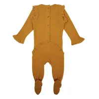 Corduroy Wrap Footie Butterscotch