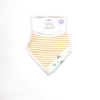 Muslin Bandana Bib Set – City Cars & Ochre Stripe