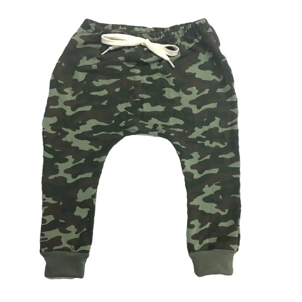 THE CAMO TERRY JOGGERS OLIVE CUFFS