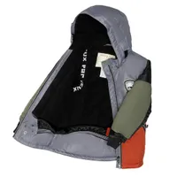 Two Piece Snowsuit Colorblock Black and Textured Gray