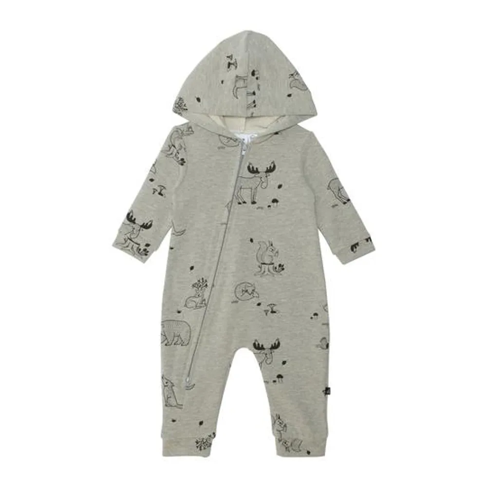 Super Soft Fleece Hooded Romper