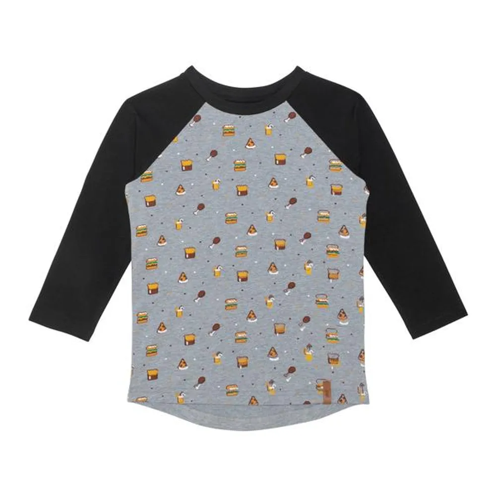 Printed Food Long Sleeve Jersey T-Shirt