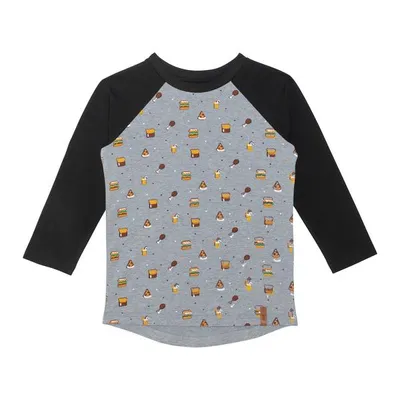 Printed Food Long Sleeve Jersey T-Shirt