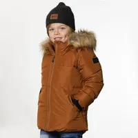 Hooded Faux-Fur Winter Puffer Parka