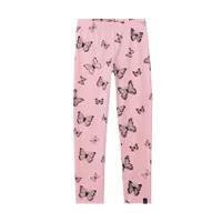 Printed Leggings Organic Cotton, Butterfly Pink