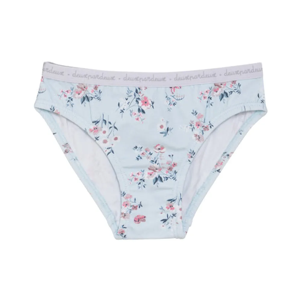 Printed Panty, AOP Flower Pastel Blue