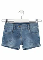 Denim Short Hey Guys Be You Print, Child