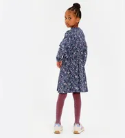 Ditsy L/S Dress - Mood Indigo