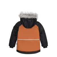 Checked Print Two Piece Snowsuit Brown And Black