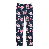 Two Piece Thermal Underwear Navy With Printed Roses