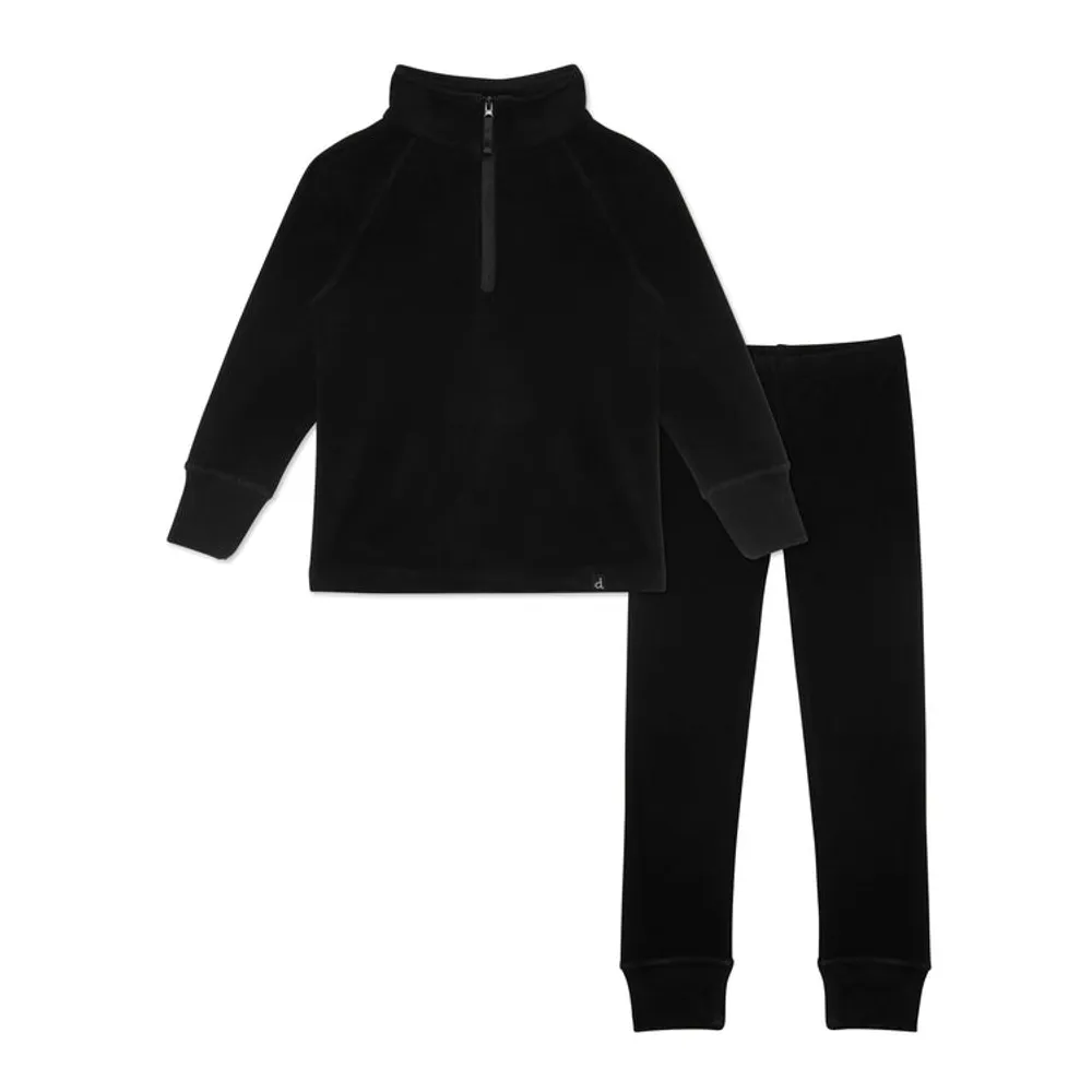 Two Piece Thermal Underwear Black