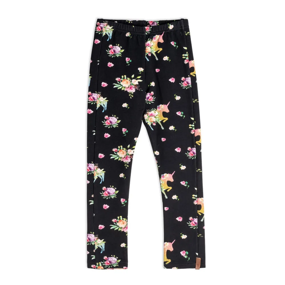 Legging With Side Insert Unicorn Print