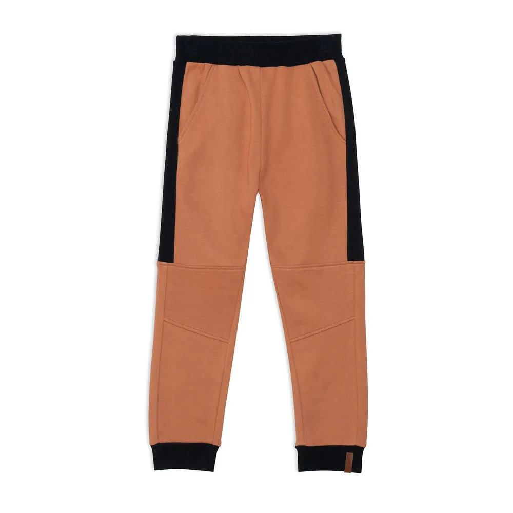 Fleece Sweatpants Brown And Black