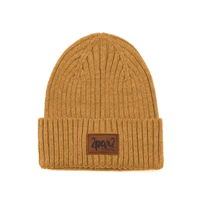 Knit Hat Brown-Yellow