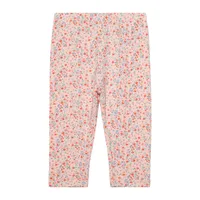 Organic Cotton Printed Tunic & Leggings Set Peach Pink Little Flowers
