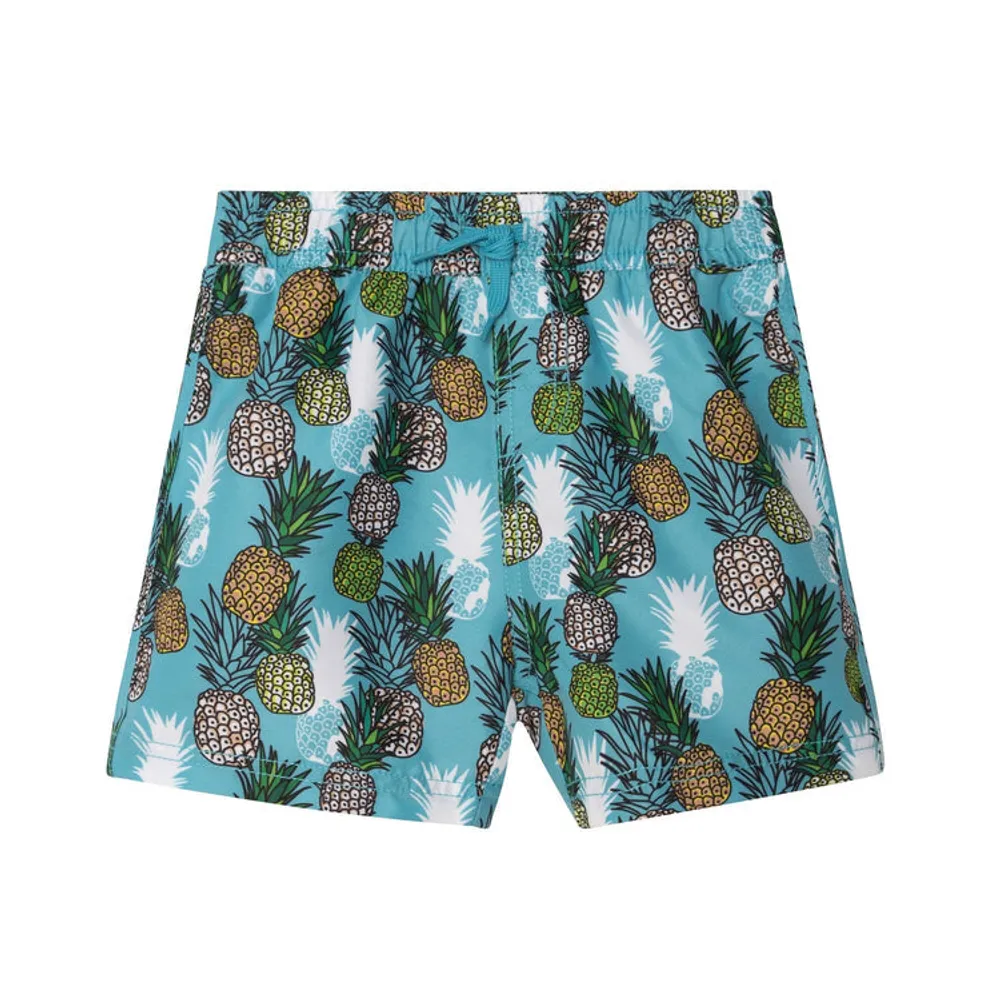 Printed Boardshort Turquoise Pineapple